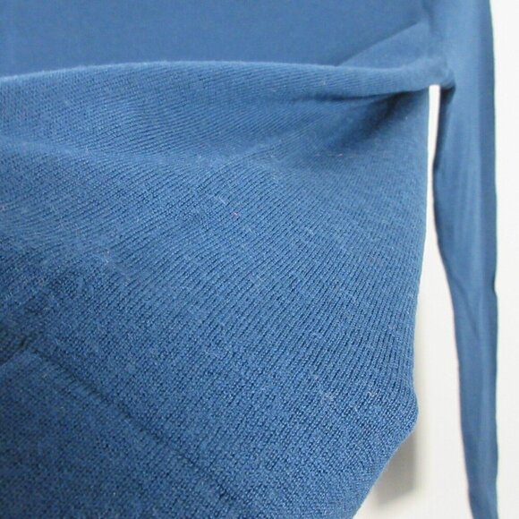 Club Monaco Womens 100% Merino Wool Sweater Top XS Luxury Blue Crew Neck 152 - Picture 5 of 9